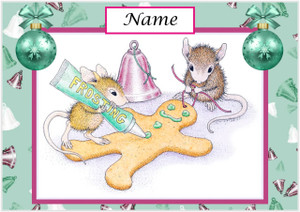 Gingerbread Mice - Personalised Gingerbread Mice - Personalised