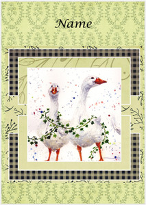 Geese Pair Portrait - Personalised