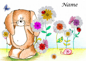 Rainbow Daisy Bunny - Personalised Rainbow Daisy Bunny - Personalised