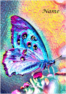 Painted Rainbow Butterfly - Personalised Painted Rainbow Butterfly - Personalised