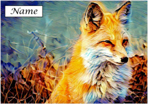 Red Fox Waiting - Personalised Red Fox Waiting - Personalised