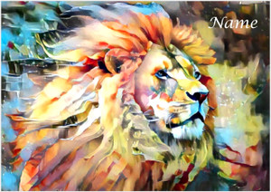 Watercolour Lion - Personalised Watercolour Lion - Personalised