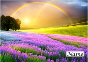 Rainbow over Fields - Personalised