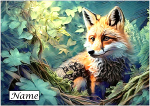Forest Fox Oil Painting - Personalised