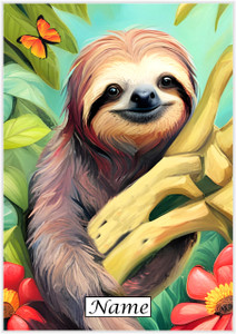 Happy Little Rainforest Sloth - Personalised