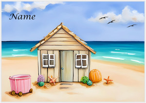 Little Painted Beach Hut - Personalised