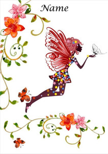 Fairy and Flowers (Floating) - Personalised