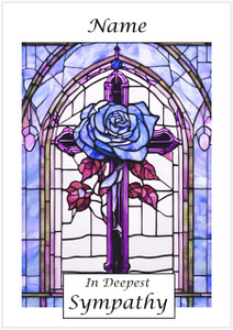 Sympathy Rose Blue - Personalised Sympathy Rose Blue - Personalised