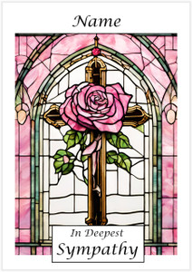 Sympathy Rose Pink - Personalised Sympathy Rose Pink - Personalised