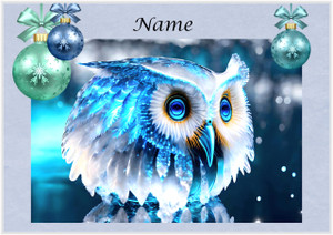 Chubby Little Ice-Ball Christmas Owl - Personalised Chubby Little Ice-Ball Christmas Owl - Personalised