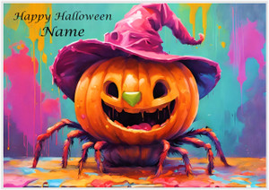 Spider Legged Halloween Pumpkin - Personalised Spider Legged Halloween Pumpkin - Personalised