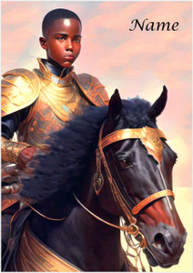 Boy Knight at Sunset - Personalised