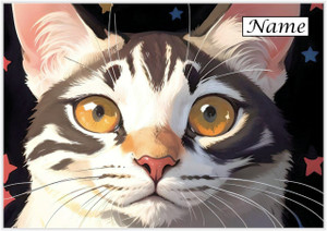 Cheeky Cartoon Cat - Personalised Cheeky Cartoon Cat - Personalised