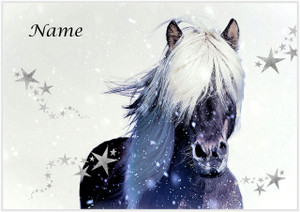 Winter Moor Pony Christmas - Personalised