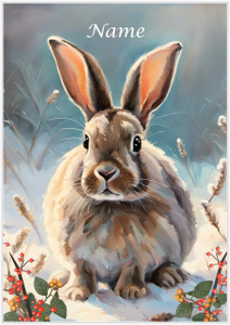 Winter Snow Bunny Christmas - Personalised Winter Snow Bunny Christmas - Personalised