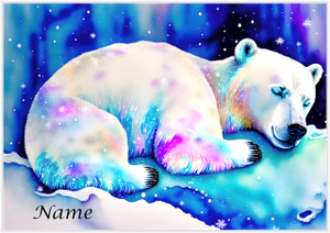 Sleepy Christmas SnowBear - Personalised Sleepy Christmas SnowBear - Personalised