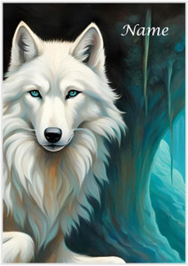 Blue Ice Cave Wolf - Personalised Blue Ice Cave Wolf - Personalised