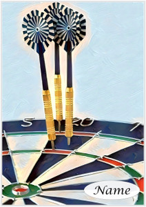 Darts and Board - Personalised