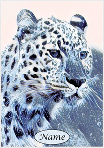 Snow Leopard Modern Art - Personalised