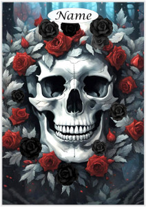 Skull and roses - Personalised