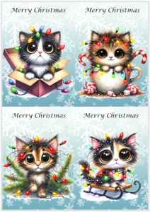 Kitty Cat Fairy Light Christmas - Personalised