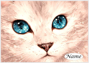 Cat in Soft Pastels - Personalied