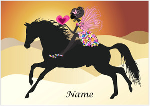 Fairy Mustang Silhouette - Personalised Fairy Mustang Silhouette - Personalised