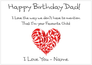 Dad's Favourite Birthday - Personalised Dad's Favourite Birthday - Personalised