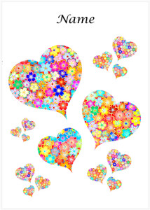 Flower Heart - Personalised