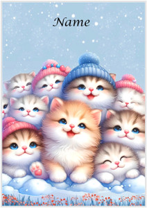 Pile of Kittens in the Snow - Personalised