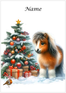 Shetland Pony Christmas - Personalised Shetland Pony Christmas - Personalised