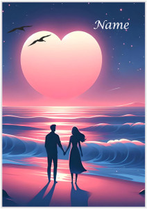 Holding Hands at Heart Moon Bay - Personalised