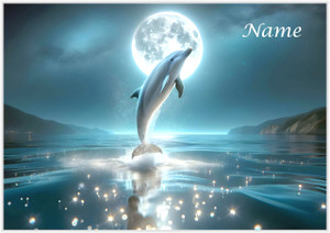 Moon Dancing Dolphin - Personalised