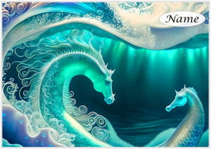 SeaHorse Spray Pair - Personalised