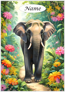 Elephant on Jungle Trail - Personalised Elephant on Jungle Trail - Personalised