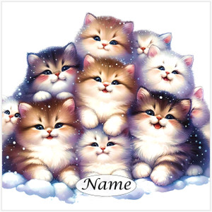 Pile of Christmas Kittens - Personalised Pile of Christmas Kittens - Personalised