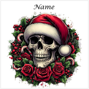Santa Hat Skull - Personalised