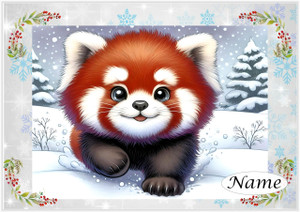 Red Panda Christmas Cub - Personalised