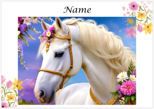 White Horse under Lilac Sky - Personalised White Horse under Lilac Sky - Personalised