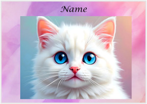 Big Blue Eyed Kitten - Personalised