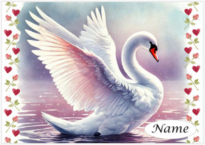 The Watercolour Swan - Personalised The Watercolour Swan - Personalised