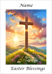 Easter Blessings Cross - Personalised Easter Blessings Cross - Personalised