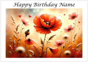 Pretty Poppies - Personalised Pretty Poppies - Personalised