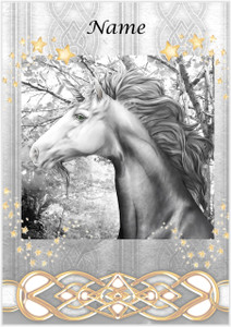 Silver Unicorn Portrait - Personalised Silver Unicorn Portrait - Personalised