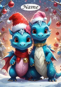 Happy Christmas Dragons - Personalised