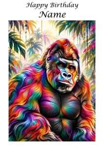Rainbow Rainforest Gorilla - Personalised