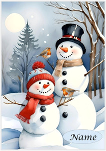 Snowmen and Robins - Personalised