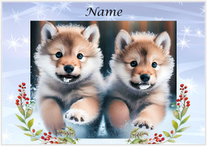 Snow Wolf Cubs - Personalised Snow Wolf Cubs - Personalised