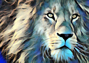 Abstract Lion Painting - Personalised