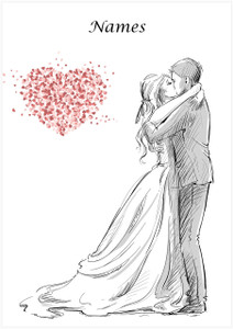 Wedding Couple Kiss - Personalised Wedding Couple Kiss - Personalised